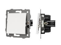 Механизм выключателя одноклавишный перекрёстный SWT-MKX1-PL-WH-V (250V, 10A)