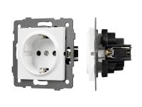 Механизм электрической розетки SCT-MEU1-PL-WH-V (250V, 16A)