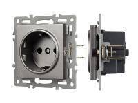 Механизм электрической розетки SCT-MEU1-PL-GR (250V, 16A)