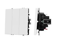 Механизм выключателя трехклавишный непроходной SWT-NOBE-MK03-SFPL-WH (230V, 10A)