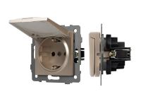 Механизм розетки влагозащищённый SCT-MCP-PL-GD-V (250V, 16A)