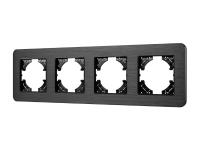 Рамка алюминиевая FRM-AKIRY-AL-4-BK