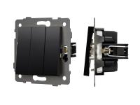 Механизм выключателя трехклавишный непроходной SWT-MK03-PL-BK-V (250V, 10A)