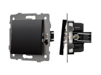 Механизм выключателя одноклавишный перекрёстный SWT-MKX1-PL-BK-V (250V, 10A)