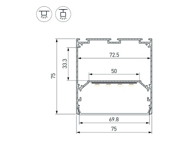 Профиль LINE-M-7575-2000 WHITE