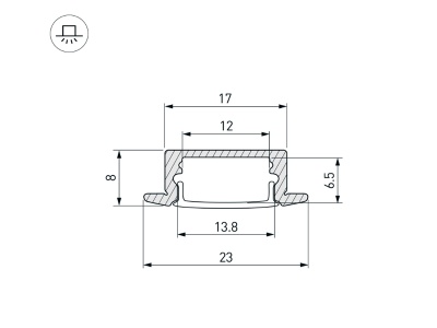Профиль LINE-2308-F-2000 WHITE