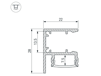 Профиль WALL-2228-2000 ANOD
