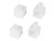 Заглушка WPH-FLEX-1616-90 WHITE с отверстием