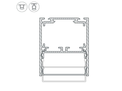 Профиль SL-LINE-4050-3L-2000 ANOD