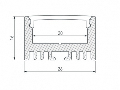 Профиль ARH-LINE-1726-2000 ANOD
