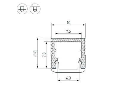 Профиль SL-MINI-10-2000 BLACK