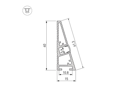 Профиль PLINTUS-H40-2000 BLACK