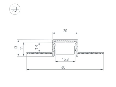 Профиль SL-LINIA20-FANTOM-2000 ANOD