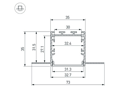 Профиль LINIA32-FANTOM-2000 ANOD