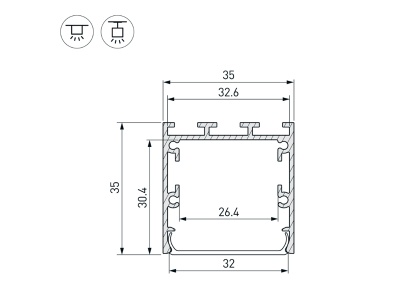 Профиль LINE-M-3535-2000 BLACK