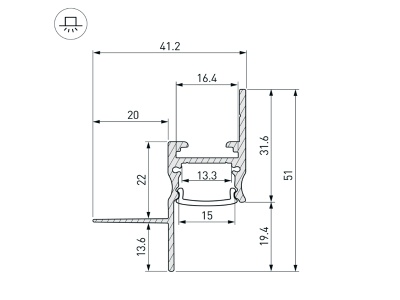 Профиль СEIL-S14-SHADOW-T-3000 BLACK