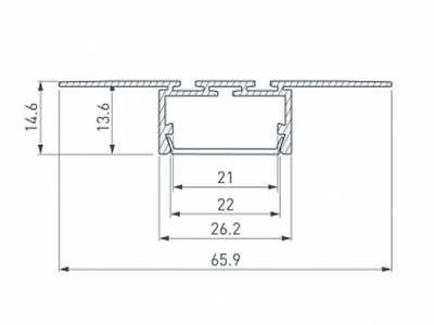 Профиль PLS-LOCK-H15-T-HIDE-2000