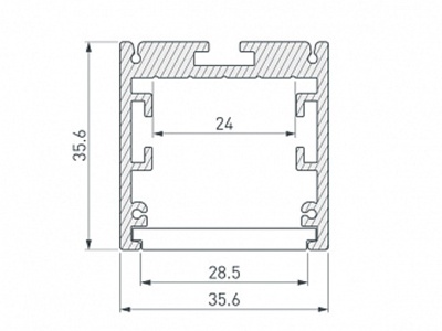 Профиль SL-ARC-3535-LINE-2500 BLACK