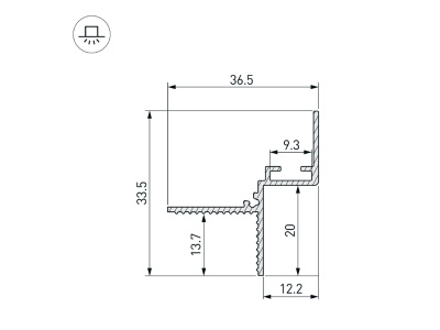 Профиль СEIL-SHADOW-12-3000 WHITE