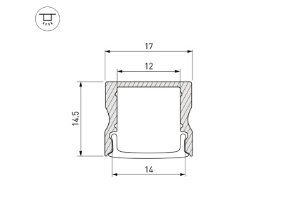 Профиль LINE-1715-2000 ANOD BLACK