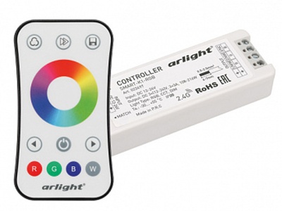Контроллер SMART-RGB-SET-RING (12-24V, 3x3A, ПДУ 2.4G)