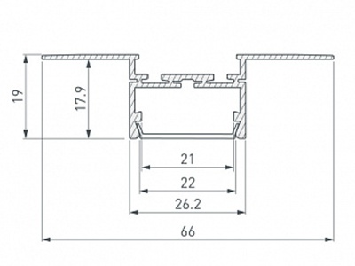 Профиль PLS-LOCK-H19-T-HIDE-2000