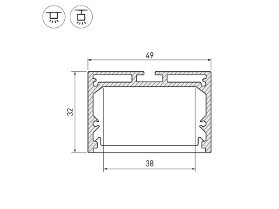 Профиль SL-LINE-4932-3000 ANOD