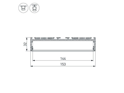Профиль ARH-POWER-W150-2000 ANOD