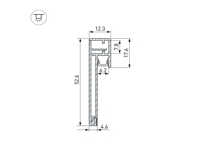 Профиль PLINTUS-H54B-2000 WHITE