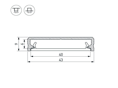 Профиль ALM-FLAT-S-2020 ANOD